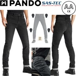 Pando Moto Motorradjeans ROBBY ARM 01 Für Herren CE AA Mit Armalith-Super-Stretch Und SAS-TEC Protektoren