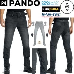 Pando Moto Motorradjeans ROBBY COR 01 Für Herren CE A Cordura CoolMax Mit SAS-TEC Protektoren