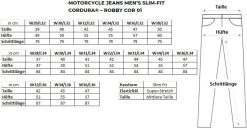 Pando Moto Motorradjeans ROBBY COR 01 Für Herren CE A Cordura CoolMax Mit SAS-TEC Protektoren -Motorradbekleidungsgeschäft pando moto robby cor 01 size