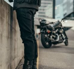 Pando Moto Motorradjeans STEEL BLACK 02 Für Herren CE AA Dyneema Stretch Mit SAS-TEC Protektoren -Motorradbekleidungsgeschäft pandp moto steel black 02 12