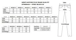 Pando Moto Motorradjeans STEEL BLACK 02 Für Herren CE AA Dyneema Stretch Mit SAS-TEC Protektoren -Motorradbekleidungsgeschäft pandp moto steel black 02 size