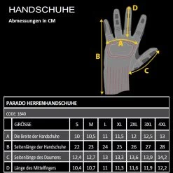 Trilobite Motorradhandschuhe PARADO Herren CE Aramid Denim Leder -Motorradbekleidungsgeschäft parado handschuhe men size