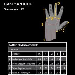 Trilobite Motorradhandschuhe PARADO Damen Leder CE Denim Stretch Aramid 33 Trilobite Motorradhandschuhe PARADO Damen Leder CE Denim Stretch Aramid -Motorradbekleidungsgeschäft parado handschuhe women size