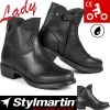 Stylmartin Damen Motorradstiefel PEARL J Leder CE 4 Cm Absatz Und PU-Knöchelprotektoren -Motorradbekleidungsgeschäft pearl j haupt