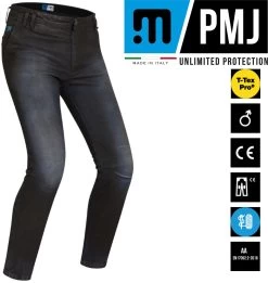PMJ Motorradjeans RUSSEL TARMAC Single-Layer Slim-Fit CE A Inklusive Protektoren