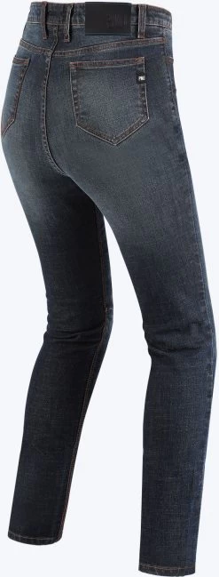 PMJ Motorradjeans SARA Für Damen CE A High-Waist Bund Slim-Fit -Motorradbekleidungsgeschäft pmj sara indigo 2 1
