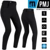 PMJ Motorrad Leggings SPRING Lady Damen Motorradhose Mit Ultracore-Stretch-Cordura Und Protektoren CE AA -Motorradbekleidungsgeschäft pmj spring schwarz haupt