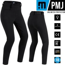 PMJ Motorrad Leggings SPRING Lady Damen Motorradhose Mit Ultracore-Stretch-Cordura Und Protektoren CE AA