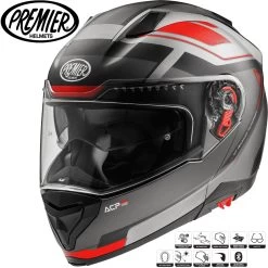 Premier® Premier Modularhelm DELTA Klapphelm ECE Mit Sonnenblende Und Pinlock -Motorradbekleidungsgeschäft premier delta as17bm haupt
