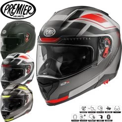 Premier® Premier Modularhelm DELTA Klapphelm ECE Mit Sonnenblende Und Pinlock