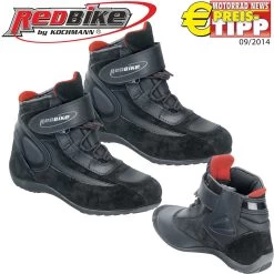 Redbike Motorradschuhe REBELL Leder Mit Knöchelschutz Und Sportiver Sohle