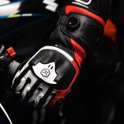 Knox HANDROID MK5 Motorradhandschuhe CE Mit BOA-Verschluss Lange Stulpe -Motorradbekleidungsgeschäft red handroid