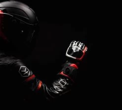 Knox HANDROID MK5 Motorradhandschuhe CE Mit BOA-Verschluss Lange Stulpe -Motorradbekleidungsgeschäft red handroid rider 1