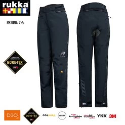 Rukka Gore-Tex Motorradhose REXIINA Für Damen Wasserdicht 2-Lagen Laminat Mit D3O LP1 Protektoren -Motorradbekleidungsgeschäft rexiina gtx hose black haupt