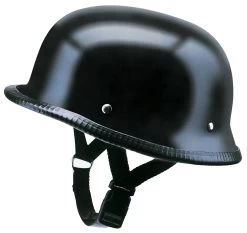 Redbike Halbschalen-Helm RK-300 Ohne ECE Schwarz Matt Fiberglas Classic Retro