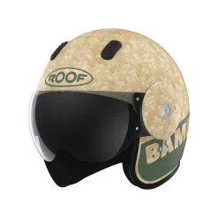 Roof Jethelm BAMBOO Aus Natürlichen Bambusfasern ECE 22.06 Mit Sonnenblende -Motorradbekleidungsgeschäft ro15 bamboo pure kaki mat 4
