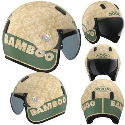 Roof Jethelm BAMBOO Aus Natürlichen Bambusfasern ECE 22.06 Mit Sonnenblende