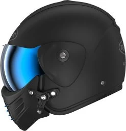 Roof Jethelm ROADSTER Fiberglas Mit Magenitscher Maske -Motorradbekleidungsgeschäft ro9 roadster iron blau 2