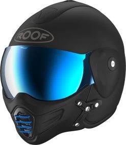 Roof Jethelm ROADSTER Fiberglas Mit Magenitscher Maske -Motorradbekleidungsgeschäft ro9 roadster iron blau 4