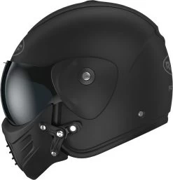Roof Jethelm ROADSTER Fiberglas Mit Magenitscher Maske -Motorradbekleidungsgeschäft ro9 roadster iron schwarz schwarz 2