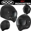 Roof Jethelm ROADSTER Fiberglas Mit Magenitscher Maske -Motorradbekleidungsgeschäft ro9 roadster iron schwarz schwarz haupt