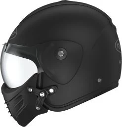 Roof Jethelm ROADSTER Fiberglas Mit Magenitscher Maske -Motorradbekleidungsgeschäft ro9 roadster solid schwarz matt 2