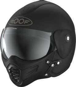 Roof Jethelm ROADSTER Fiberglas Mit Magenitscher Maske -Motorradbekleidungsgeschäft ro9 roadster solid schwarz matt 4