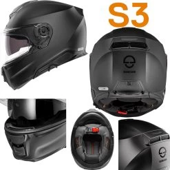 Schuberth Sport-Integralhelm S3 Carbon-Fiberglas ECE 22.06 Mit Rescue System Sonnenblende Und Max Vision Pinlock