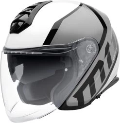 Schuberth Jethelm M1 FLUX Mit Langem Visier -Motorradbekleidungsgeschäft schuberth m1 flux silver 45 1
