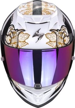 Scorpion Integralhelm EXO-520 EVO AIR Mit AirFit ECE 22.06 Sonnenblende Und Max Vision Pinlock -Motorradbekleidungsgeschäft scoprion exo 520 evo air fasta white chameleon 02