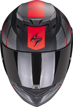 Scorpion Integralhelm EXO-520 EVO AIR Mit AirFit ECE 22.06 Sonnenblende Und Max Vision Pinlock -Motorradbekleidungsgeschäft scoprion exo 520 evo air maha matt black red 02