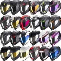 Scorpion Integralhelm EXO-1400 AIR Mit Sonnenblende Max Vision Pinlock Und AirFit Wangenpolster -Motorradbekleidungsgeschäft scorpion exo 1400 air helmet multi hauptbild all ohne