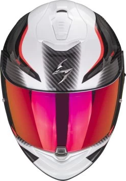 Scorpion Integralhelm EXO-1400 EVO AIR Mit AirFit System ECE 22.06 Sonnenblende Und MaxVision Pinlock -Motorradbekleidungsgeschäft scorpion exo 1400 evo air attune white red 02