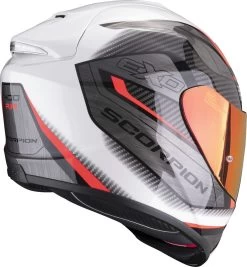 Scorpion Integralhelm EXO-1400 EVO AIR Mit AirFit System ECE 22.06 Sonnenblende Und MaxVision Pinlock -Motorradbekleidungsgeschäft scorpion exo 1400 evo air attune white red 03
