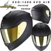 Scorpion Integralhelm EXO-1400 EVO AIR Mit AirFit System ECE 22.06 Sonnenblende Und MaxVision Pinlock -Motorradbekleidungsgeschäft scorpion exo 1400 evo air solid matt schwarz haupt
