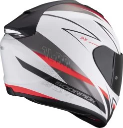 Scorpion Integralhelm EXO-1400 EVO AIR Mit AirFit System ECE 22.06 Sonnenblende Und MaxVision Pinlock -Motorradbekleidungsgeschäft scorpion exo 1400 evo air thelios matt white red 03