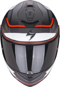 Scorpion Integralhelm EXO-1400 EVO AIR Mit AirFit System ECE 22.06 Sonnenblende Und MaxVision Pinlock -Motorradbekleidungsgeschäft scorpion exo 1400 evo air vittoria matt black weiss 02
