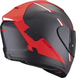 Scorpion Integralhelm EXO-1400 EVO Carbon Air Mit AirFit System ECE 22.06 Sonnenblende Und MaxVision Pinlock -Motorradbekleidungsgeschäft scorpion exo 1400 evo carbon air kendal matt black red 03