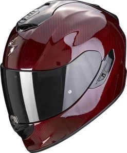 Scorpion Integralhelm EXO-1400 EVO Carbon Air Mit AirFit System ECE 22.06 Sonnenblende Und MaxVision Pinlock -Motorradbekleidungsgeschäft scorpion exo 1400 evo carbon air solid red 01 1