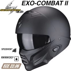 Scorpion Jethelm EXO-COMBAT 2 II Mit Sonnenblende Und ECE 22.06