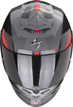 Scorpion Integralhelm EXO-R1 EVO AIR Premium-Helm Mit Max Vision Pinlock AirFit Zwei Visieren Und ECE 22.06 -Motorradbekleidungsgeschäft scorpion exo r1 evo air final grey black red 02