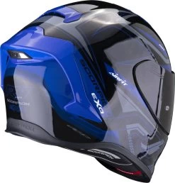 Scorpion Integralhelm EXO-R1 EVO AIR Premium-Helm Mit Max Vision Pinlock AirFit Zwei Visieren Und ECE 22.06 -Motorradbekleidungsgeschäft scorpion exo r1 evo air gaz metallic black blue 03