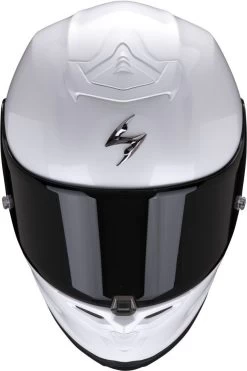 Scorpion Integralhelm EXO-R1 EVO AIR Premium-Helm Mit Max Vision Pinlock AirFit Zwei Visieren Und ECE 22.06 -Motorradbekleidungsgeschäft scorpion exo r1 evo air solid pearl white 02