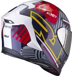 Scorpion Integralhelm EXO-R1 EVO AIR Premium-Helm Mit Max Vision Pinlock AirFit Zwei Visieren Und ECE 22.06 -Motorradbekleidungsgeschäft scorpion exo r1 evo air victory red blue yellow 03