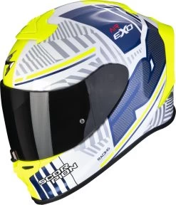 Scorpion Integralhelm EXO-R1 EVO AIR Premium-Helm Mit Max Vision Pinlock AirFit Zwei Visieren Und ECE 22.06 -Motorradbekleidungsgeschäft scorpion exo r1 evo air victory white blue 01 1