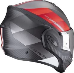 Scorpion Klapphelm EXO-TECH EVO CARBON 180 Grad Flip-Back Helm Mit Sonnenblende ECE 22.06 Pinlock Und 2 Visieren -Motorradbekleidungsgeschäft scorpion exo tech evo carbon genus matt black red 03