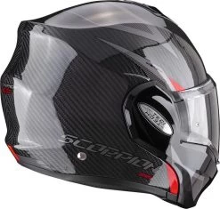 Scorpion Klapphelm EXO-TECH EVO CARBON 180 Grad Flip-Back Helm Mit Sonnenblende ECE 22.06 Pinlock Und 2 Visieren -Motorradbekleidungsgeschäft scorpion exo tech evo carbon top black red 03