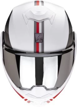 Scorpion Klapphelm EXO-TECH EVO 180 Grad Flip-Back Mit Sonnenblende ECE 22.06 Pinlock 29 Scorpion Klapphelm EXO-TECH EVO 180 Grad Flip-Back Mit Sonnenblende ECE 22.06 Pinlock -Motorradbekleidungsgeschäft scorpion exo tech evo genre white matt silver red 02