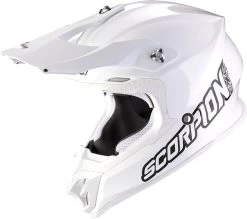 Scorpion Crosshelm VX-16 EVO AIR Offroad Mit ECE 22.06 Doppel-D Verschluss Und AirFit System -Motorradbekleidungsgeschäft scorpion vx 16 evo air solid white 01 1