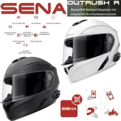Sena Klapphelm OUTRUSH R Smarter Motorradhelm Mit Bluetooth 5.0 Und Integriertem Headset